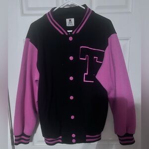 Htown bomber jacket, very loved, some pilling as pictured (easy fix)